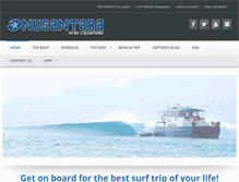 Tablet Screenshot of nusantarasurfcharters.com